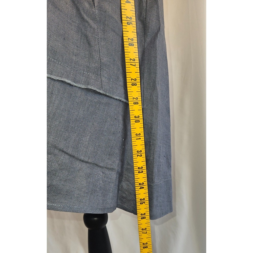Peacock Ways Linen Dark Grey Tunic Dress‎ Artsy Lagenlook Size L - Picture 5 of 9
